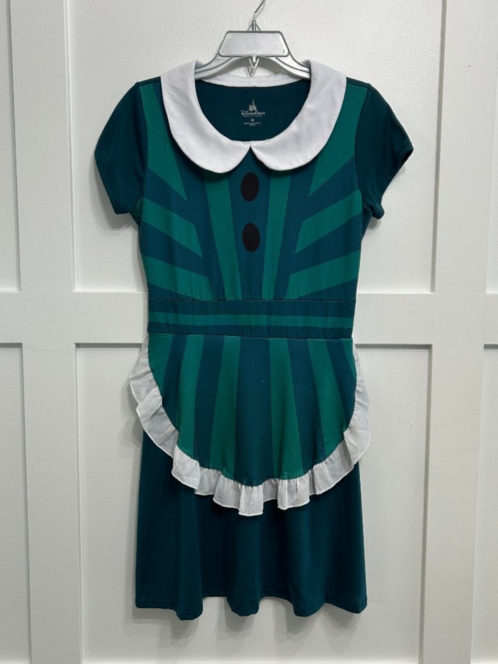 Disney Parks Haunted Mansion Maid Ghost Hostess Dress Medium 👻💚🏰